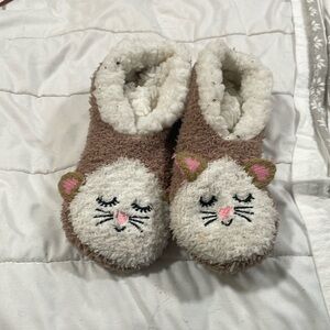 Girls cute cat slippers